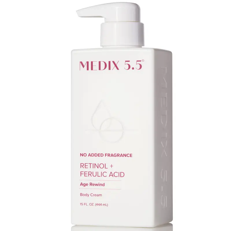 MEDIX 5.5 Crème Rétinol Visage et Corps Sans Parfum – Anti‑Âge, Raffermit et Lisse la Peau Crépée (15 oz)
