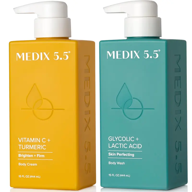 Medix 5.5 Exfoliant Glycolique Visage et Corps + Crème Vitamin C – Set 2 Pièces