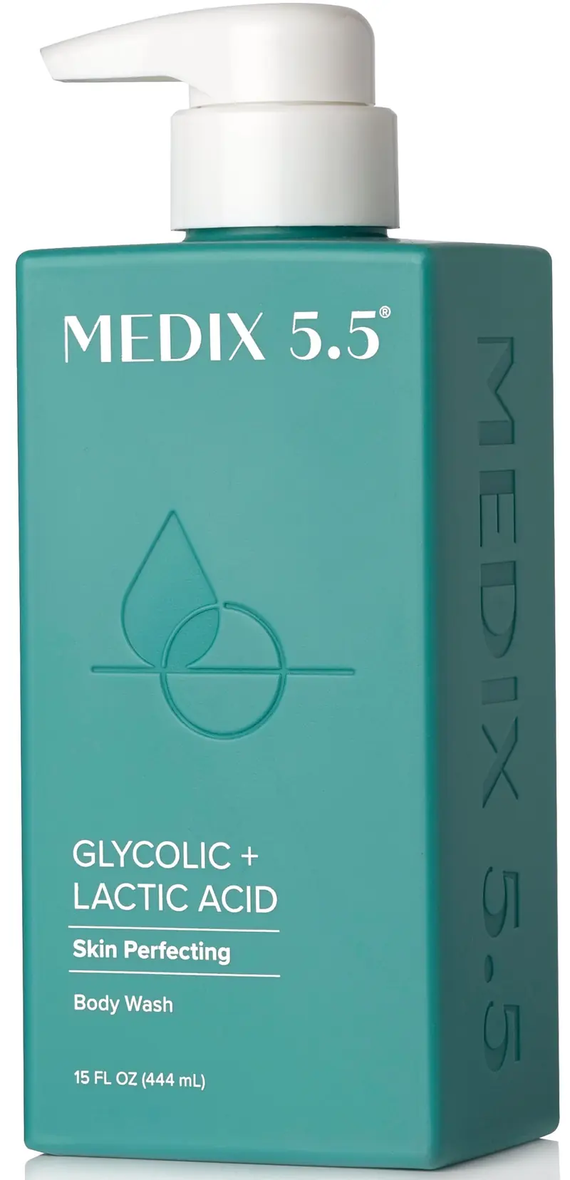 Medix 5.5 Gel Douche Exfoliant AHA – Acides Glycolique & Lactique, Éradicateur KP, 444 ml