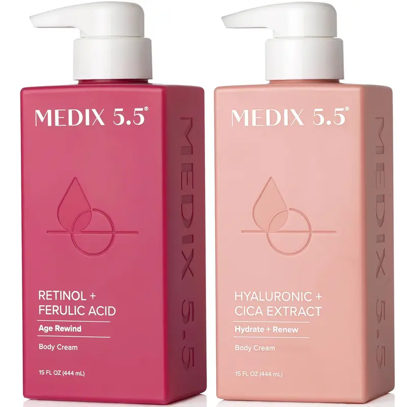 Medix 5.5 Lait Hydratant Rétinol + Crème Hyaluronique — Coffret Soin Corps et Visage 2 Pièces