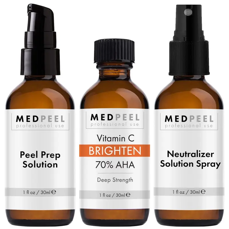 Medpeel 70% AHA et Vitamine C – Gommage chimique éclaircissant à domicile (1 oz/30 ml)