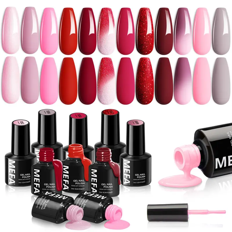 MEFA Vernis Gel – Ensemble 12 Couleurs