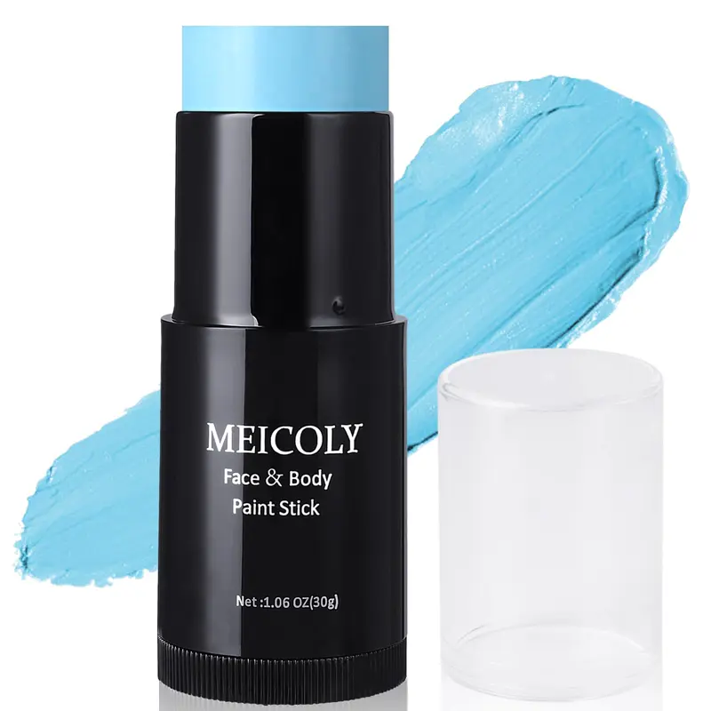MEICOLY Crayon Peinture Visage Bleu Clair 1,06 oz – Body Paint Waterproof pour Cosplay