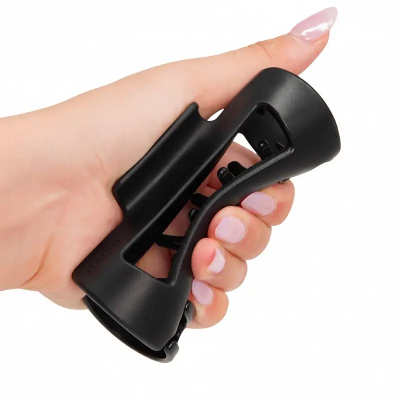 MELLO – Pince à cheveux Originale Claw Squishy Noire, Taille Moyenne, Fabriquée en Corée, Brevet en Attente
