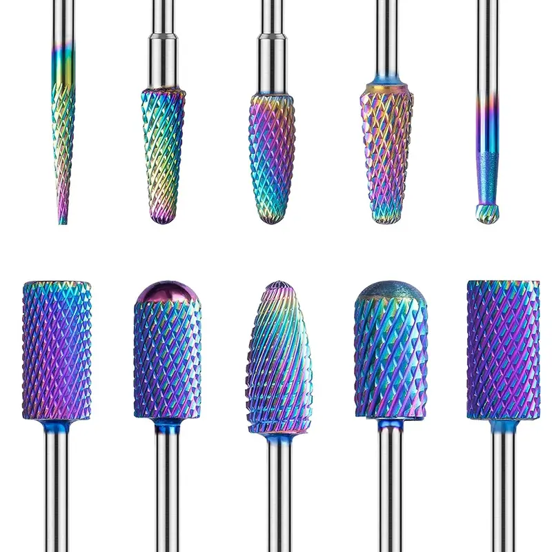 MelodySusie Forets Tungstène – Ensemble 10 pièces pour perceuse à ongles, usage pro et domicile