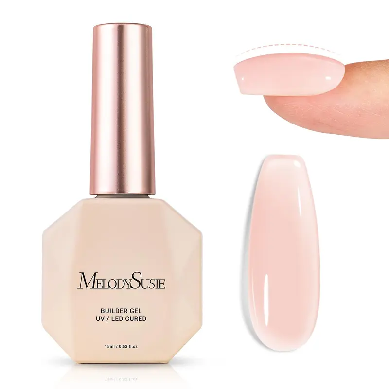 MelodySusie Gel Builder Nude – Gel de Construction pour Ongles, UV/LED, Pose Facile