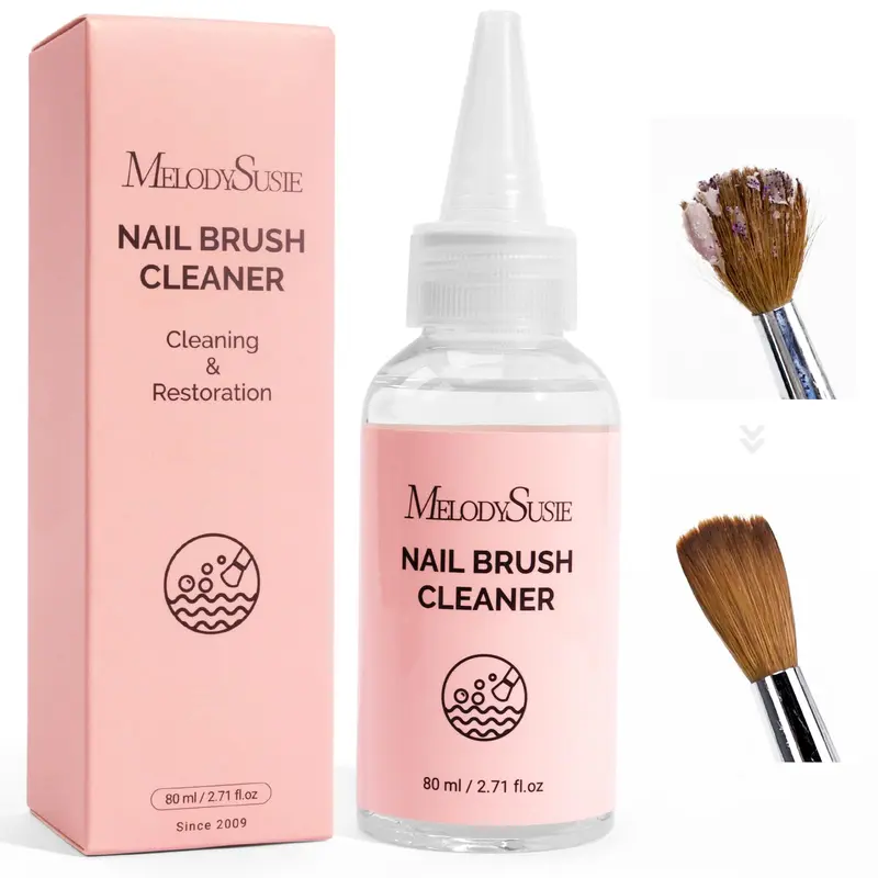 MelodySusie Nettoyeur de pinceaux à ongles – Élimination du gel et des résidus, 80 ml