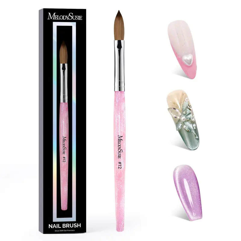 MelodySusie Pinceau Acrylique Kolinsky 66% – Aurora Collection, Taille 12