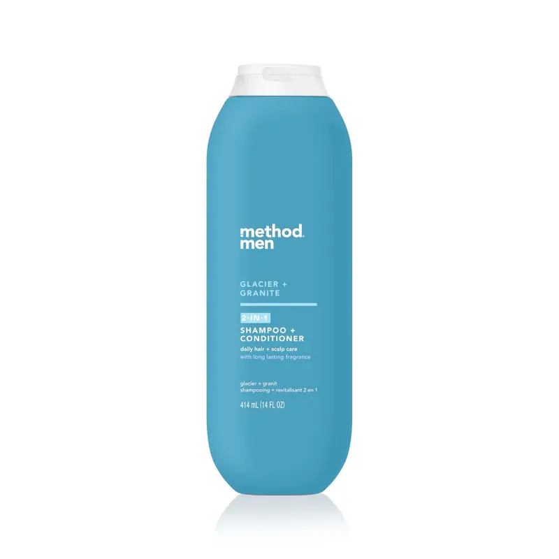 Method Men 2-en-1 Shampoing et Après-Shampoing Glacier + Granite – Fraîcheur Arctique, Sans Parabènes, 14 oz