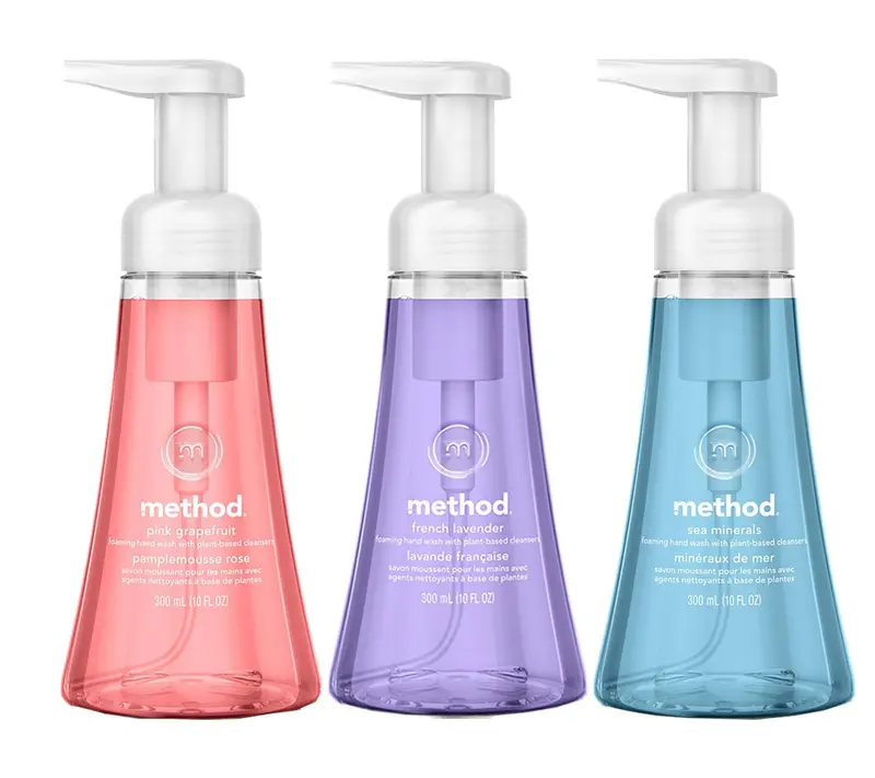 Method Savon Mousse Mains - Pack Trio Senteurs (Pamplemousse Rose, Lavande Française, Minéraux Marins) - 3 x 10 oz