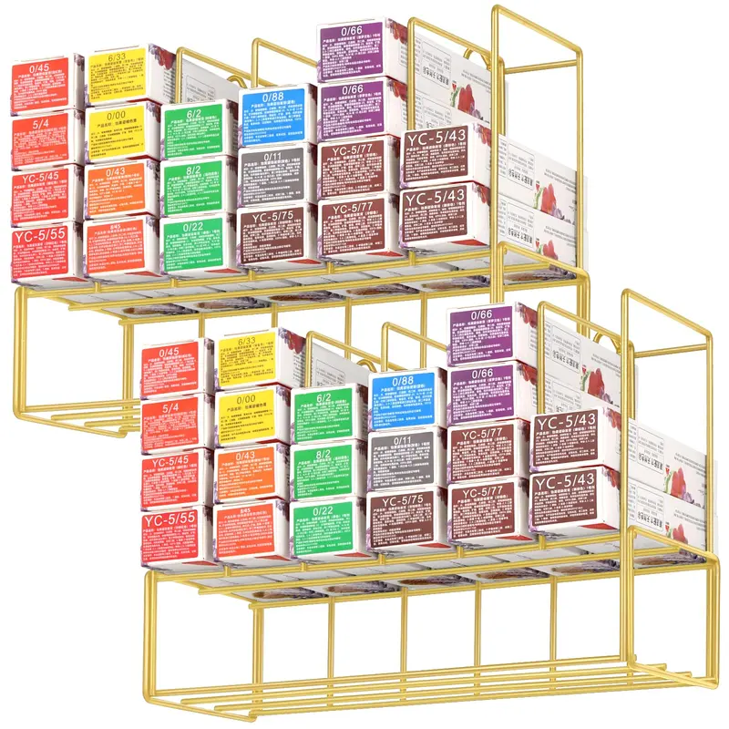 Meudid Organisateur Coloration Cheveux – 2 Supports Mural en Métal pour Salon