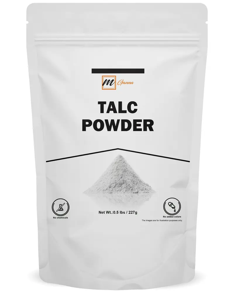 mGanna Poudre de talc 100% naturelle – absorption, douceur et polyvalence, 0,5 lb (227 g)