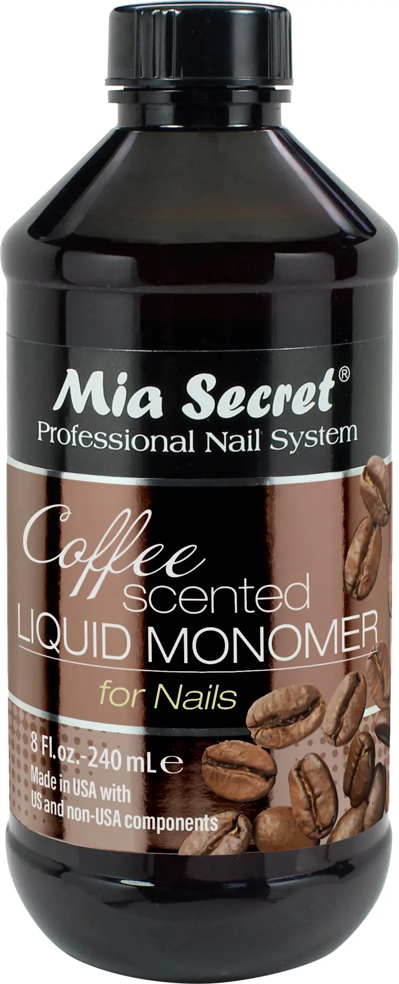 Mia Secret Monomère Liquide Parfumé Café – EMA, 237 ml, pour poudre acrylique