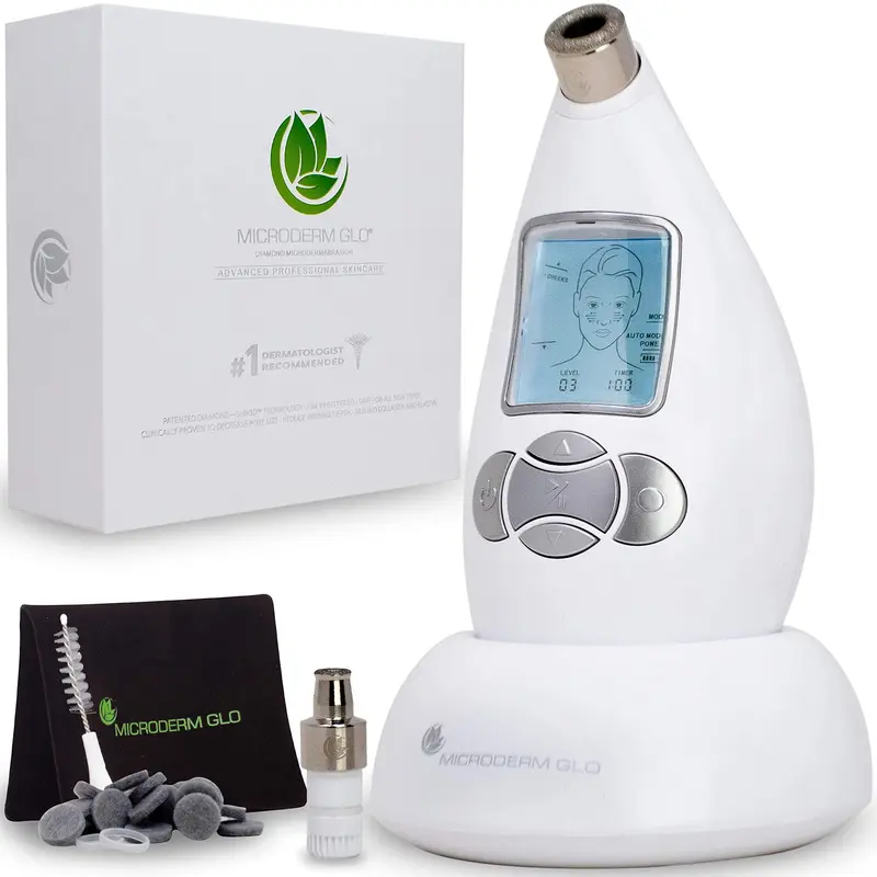 Microderm GLO Système Diamant - Exfoliation à Domicile, Anti-âge et Soins Visage