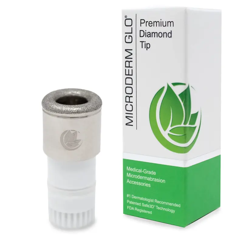 Microderm GLO – Tips diamant premium pour microdermabrasion | Safe3D brevetée, acier inoxydable, tous types de peau (Premium)