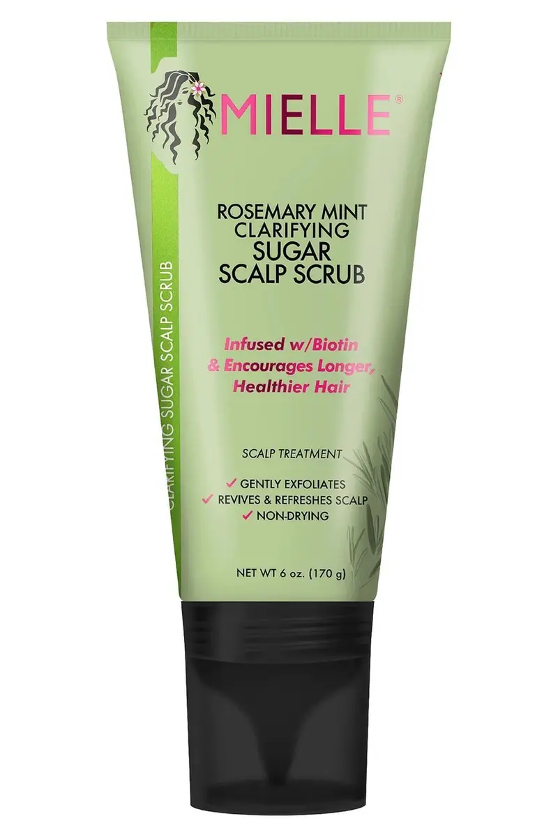 Mielle Organics Gommage Exfoliant Cuir Chevelu Romarin et Menthe – Pré-Shampoing Doux, Biotine, 177 ml