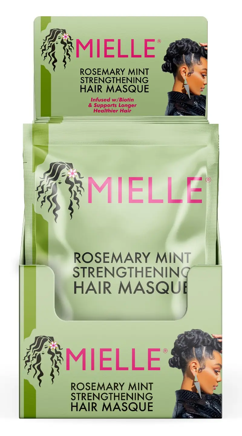 Mielle Organics Masque Fortifiant Romarin Menthe avec Biotine - 1,75 oz, Pack de 3