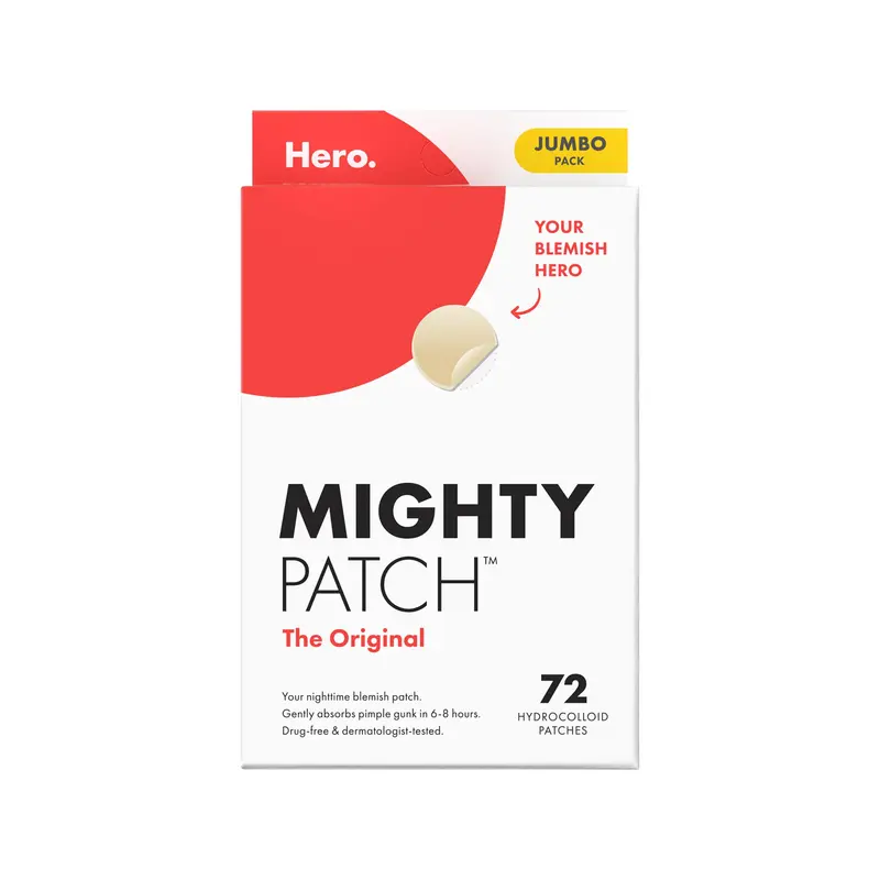 Mighty Patch Original de Hero Cosmetics – Pansement hydrocolloïde anti-boutons, 72 unités, utilisation nocturne