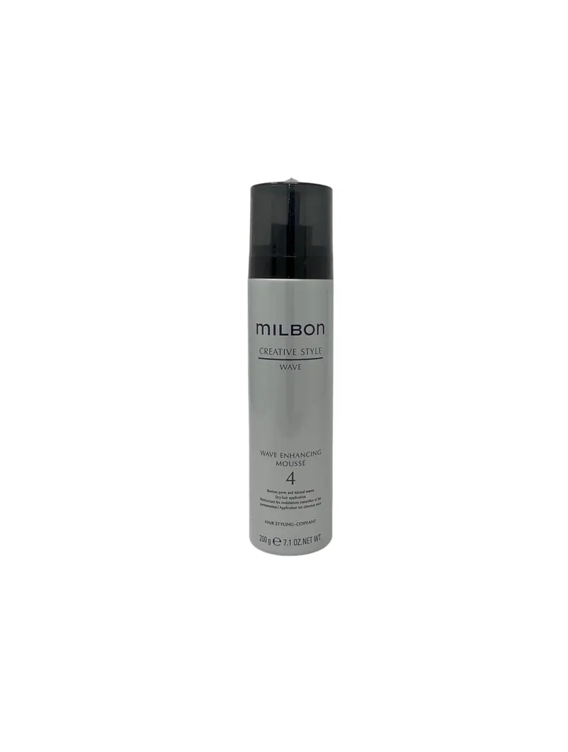 Milbon Mousse Créative Style pour Ondulations — Définition et Tenue Douce, 7,1 oz