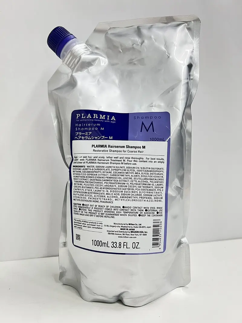 Milbon Plarmia Hairserum M Shampoing – 33,8 oz | Emballage variable
