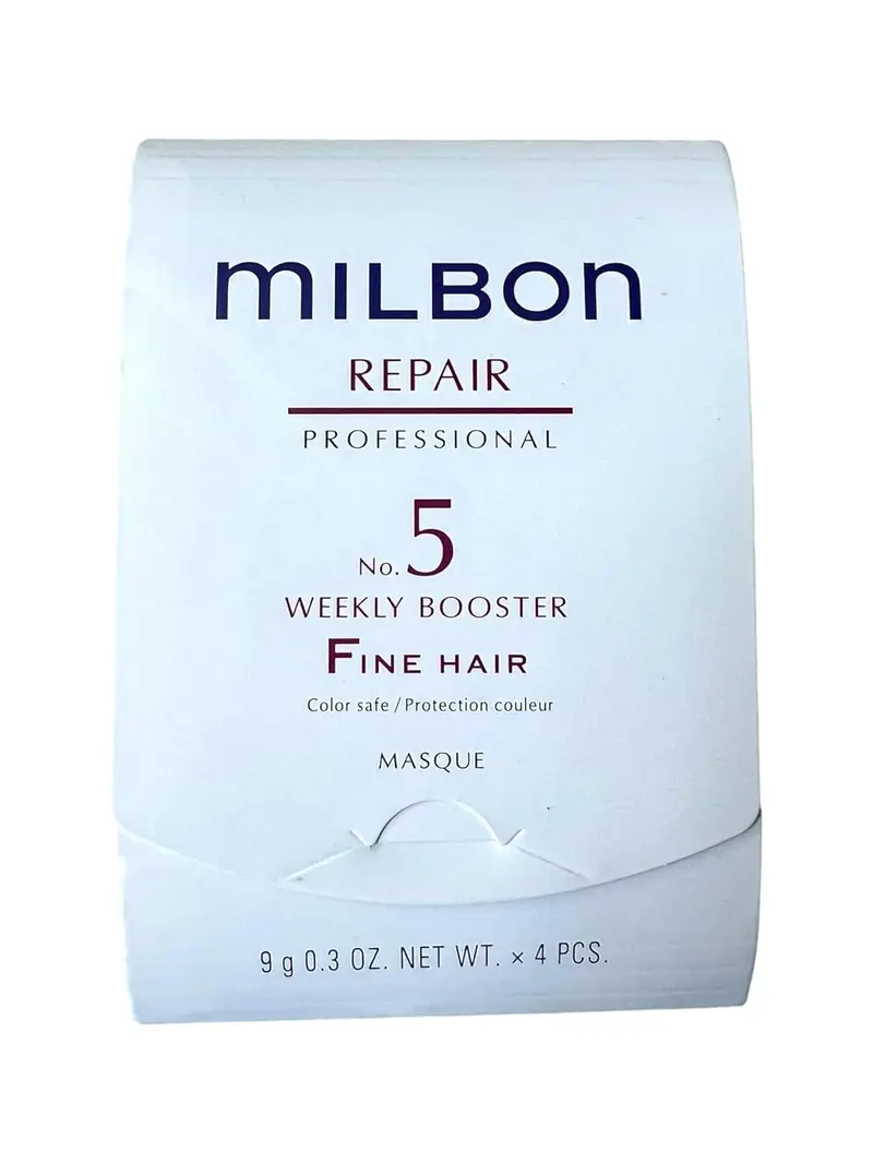 Milbon Repair No.5 – Booster hebdomadaire pour cheveux fins | Masque 4 × 8,9 ml