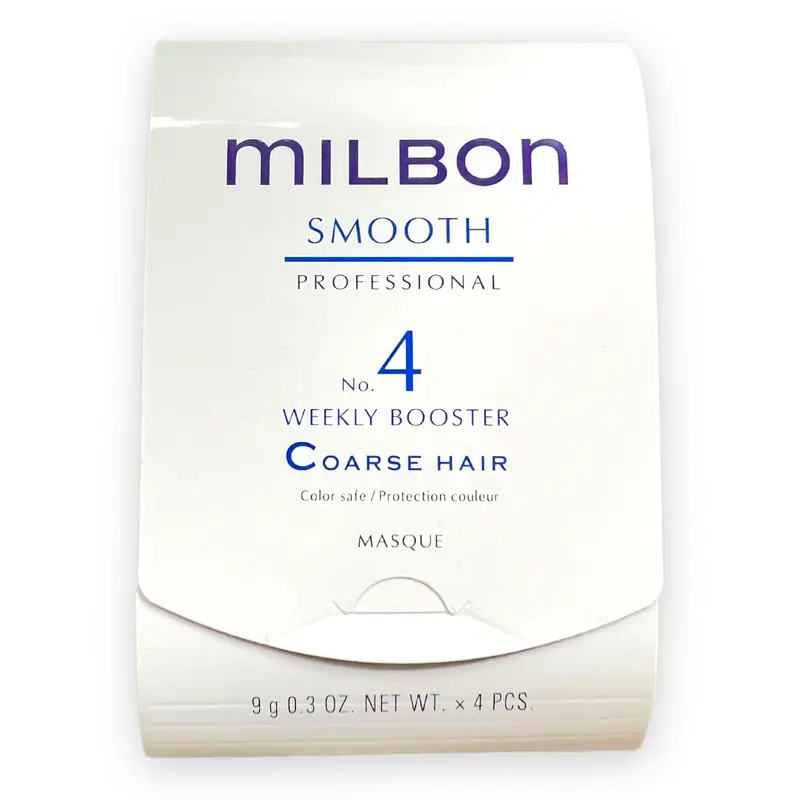 Milbon Smooth N°4 Booster Hebdomadaire — Cheveux Épais, 4 × 9 ml