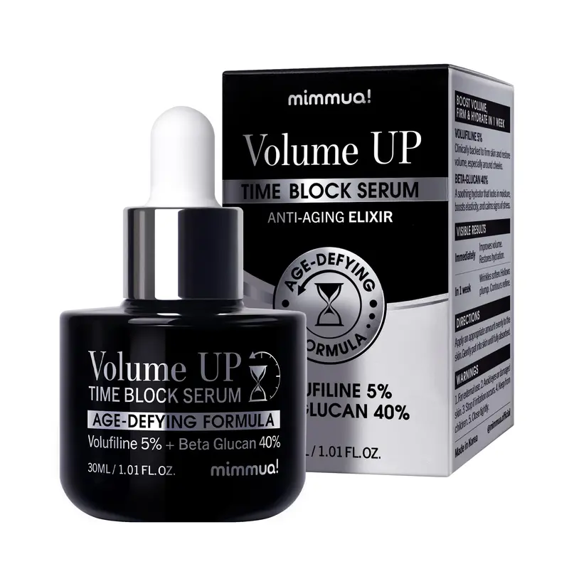 MIMMUA! Volume UP Time Block Serum – Filler anti‑âge avec 5% Volufiline et 40% Beta Glucane | Botox en flacon