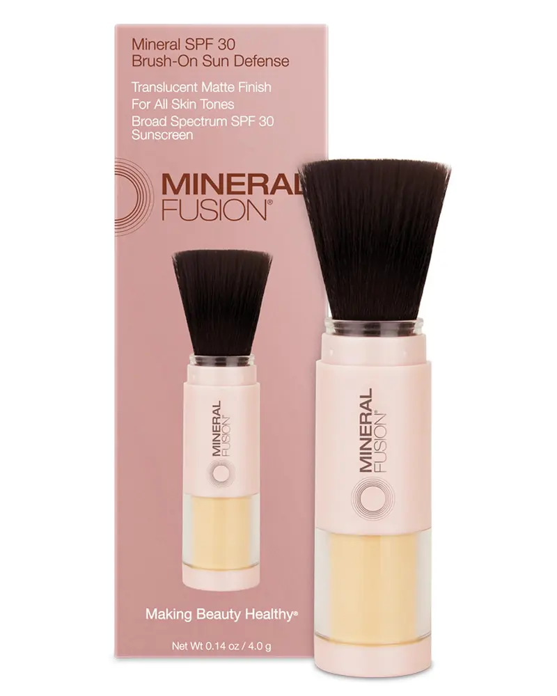 Mineral Fusion Poudre en Pinceau SPF 30 pour le Visage | Protection UVA/UVB, Fini Translucide