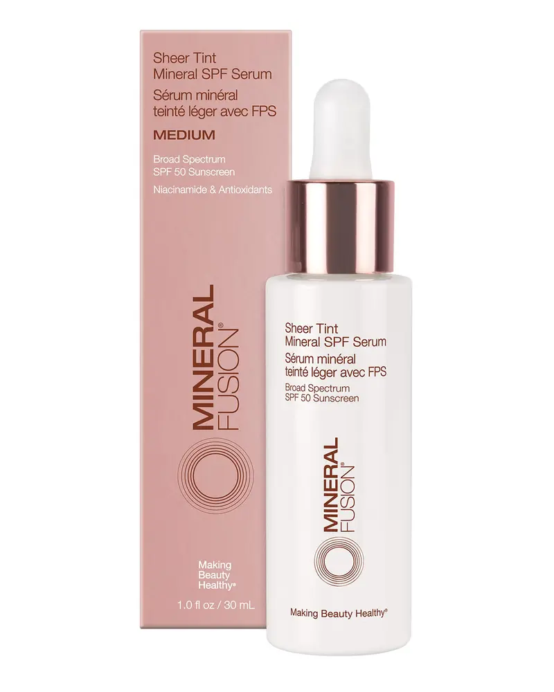 Mineral Fusion Sérum Teinté SPF50 (Medium) – Protection Minérale SPF 50, Teinte Medium et Fini Lumineux