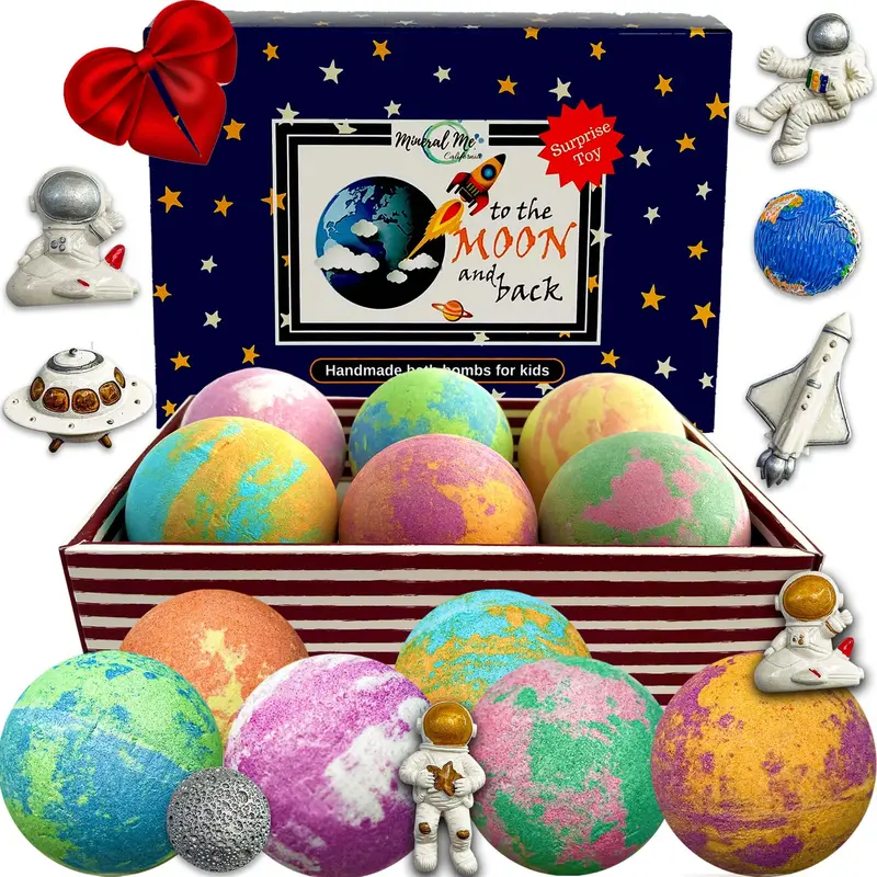 Mineral Me California – Bombes de Bain Galaxy pour Enfants avec Surprise et Jouets Planètes