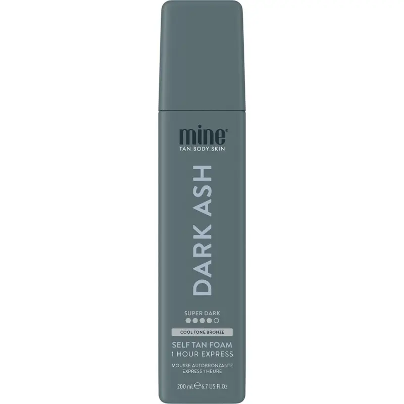 MINETAN BODY.SKIN Mousse Auto-bronzante Cendre Foncé – Teinte Profonde, Express 1H pour Visage et Corps
