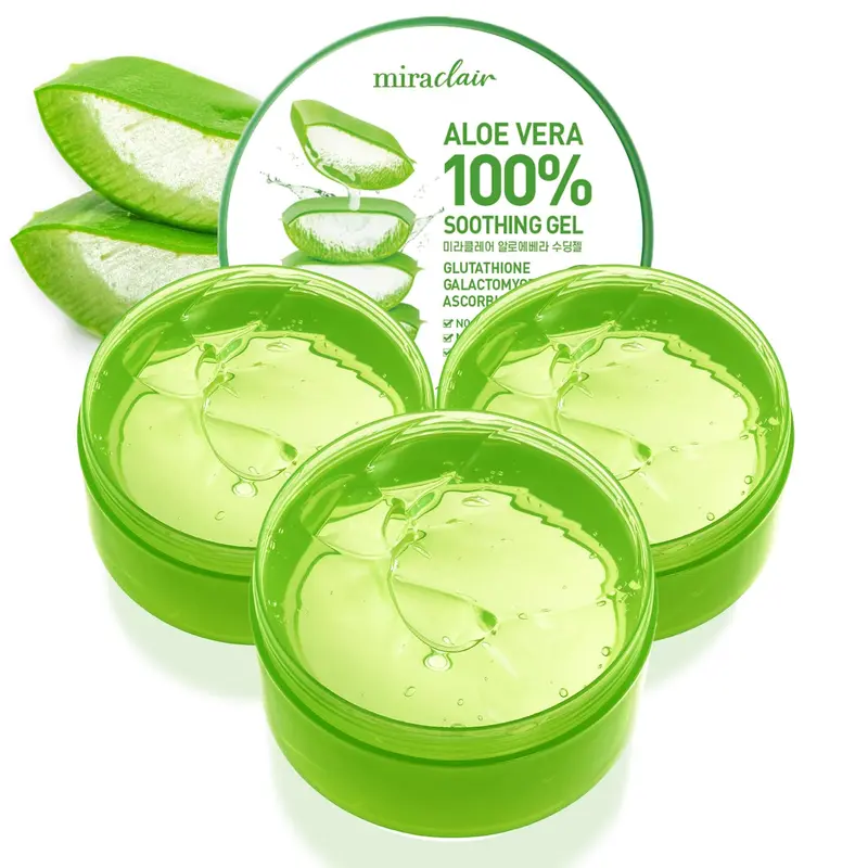 MIRACLAIR Gel Aloe Vera Pur – Soin Visage, Peau et Cheveux | Fabriqué en Corée