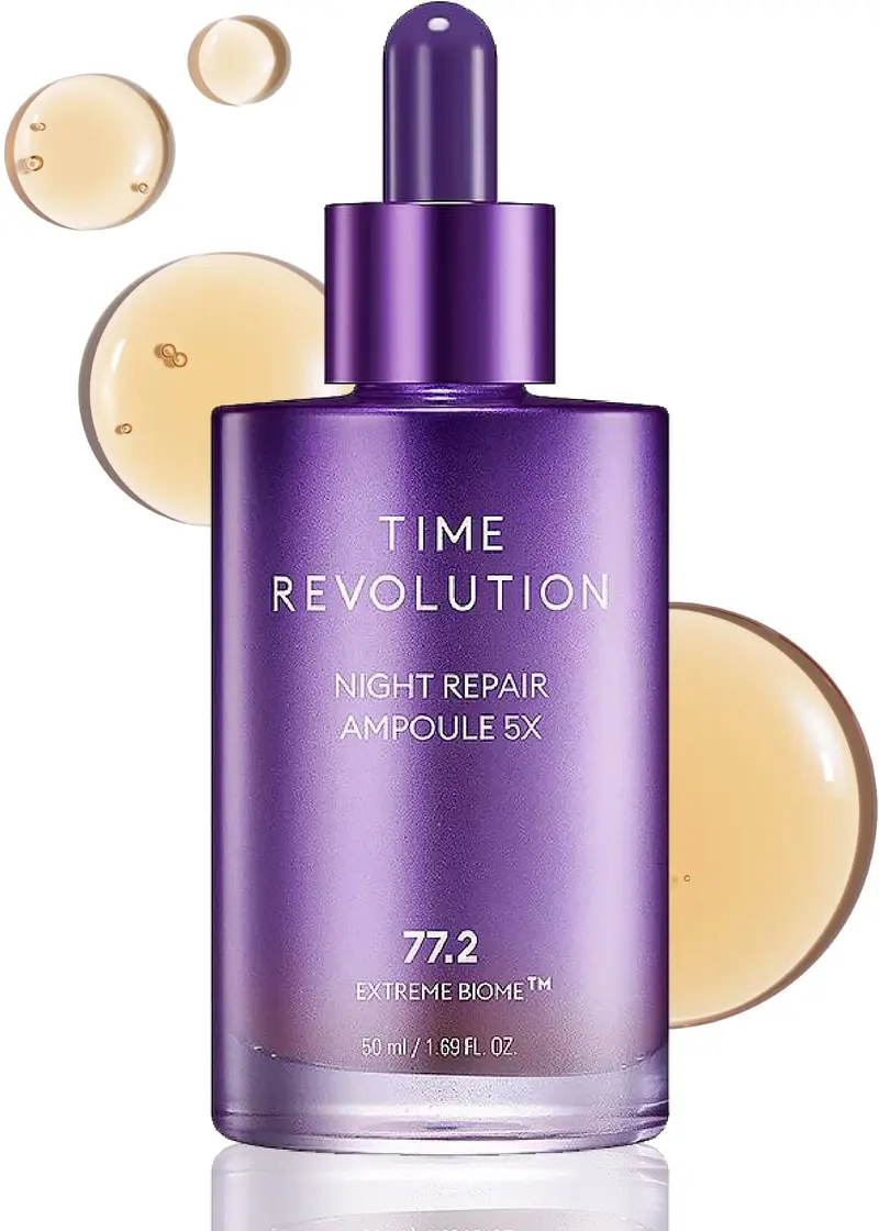MISSHA Time Revolution Sérum-Ampoule de Nuit (5e Gén.) — Soin Probiotique Nocturne pour Revitalisation et Éclat