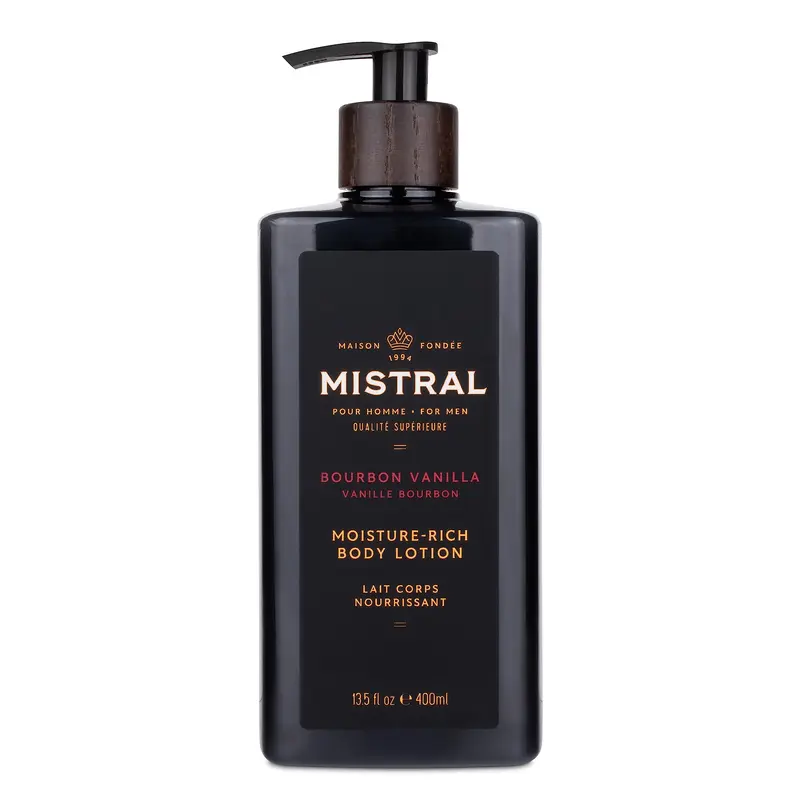 Mistral Bourbon Vanilla Lotion Corps Homme – Hydratation rapide