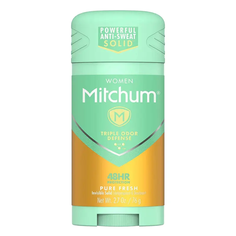 Mitchum Femmes Triple Détection des Odeurs — Déodorant Solide Invisible Pure Fresh 48h, 76 g, Lot de 6