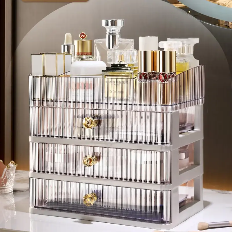 MIUOPUR Organisateur maquillage 3 tiroirs — Rangement cosmétique pour comptoir