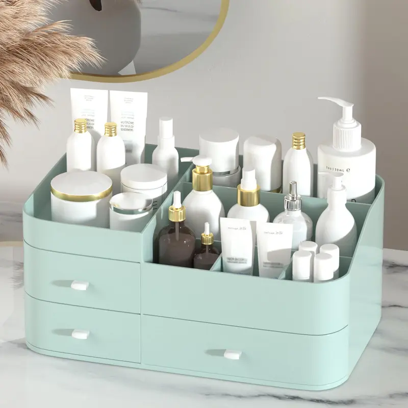 MIUOPUR Organisateur Maquillage Vanity – Grande Capacité Vert