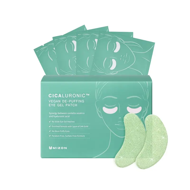 MIZON Cicaluronic Patch Yeux Vegan – 21 Paires, 24K Or et Hydratation
