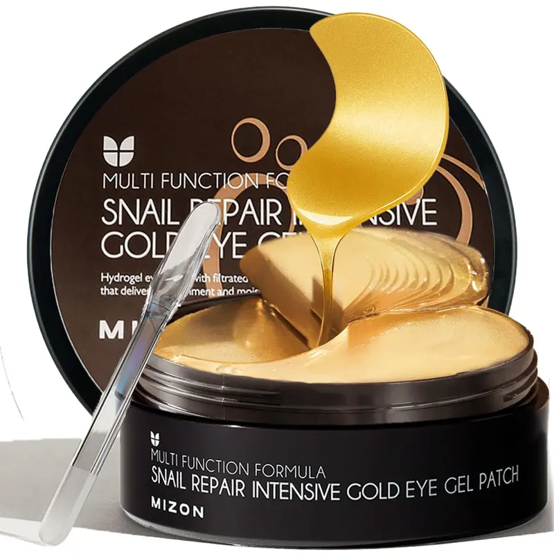 MIZON Patchs Yeux Or 24K et Mucine d'Escargot – Hydratants, Éclat, 60 Patchs