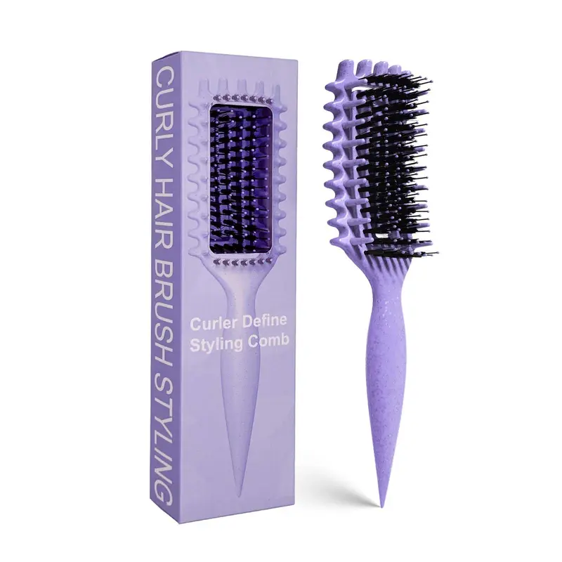MMBVSZ Candybrush — Brosse boucles, démêlage et définition pour cheveux mouillés ou secs — Violet