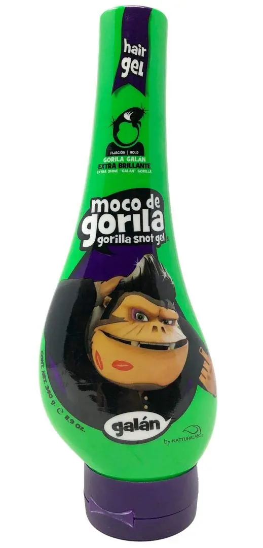 Moco de Gorila Galan Gel Coiffant | Brillance Extrême et Tenue Longue Durée | Bouteille Squizz 355 ml