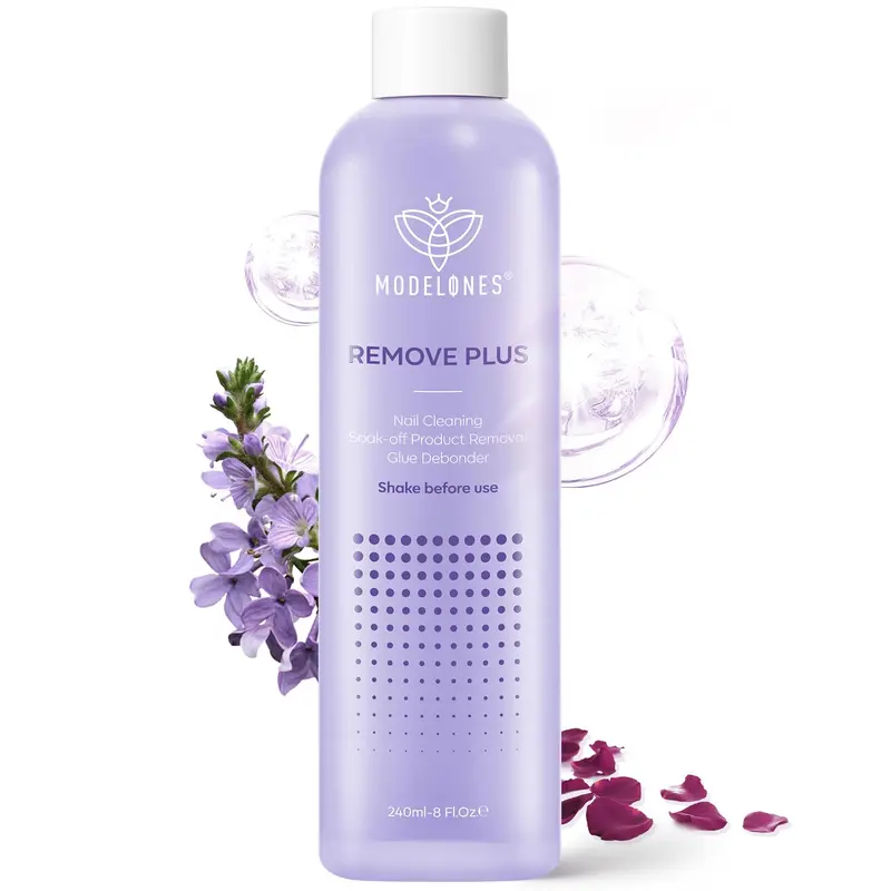 Modelones Dissolvant Acétone pour Vernis Gel et Ongles – Lavande, Huile de Jojoba, 8 oz