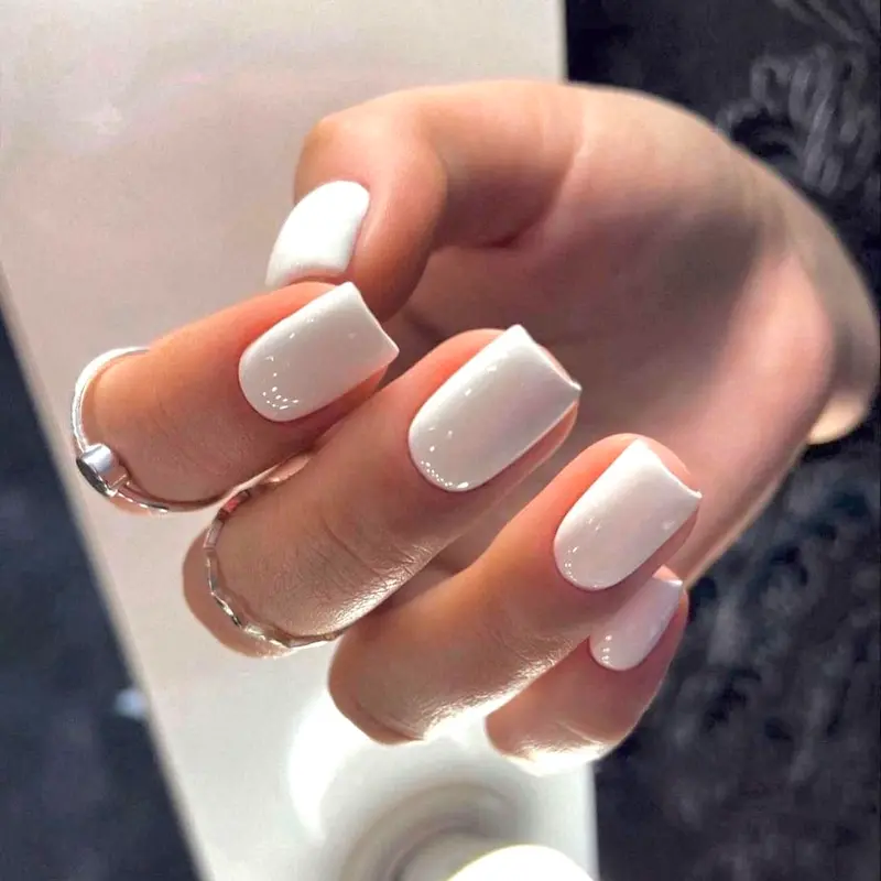 Modelones Pure White - Ongles à poser courts