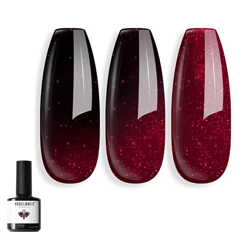 modelones Vernis Gel Bourgogne Changement d’Humeur - Effet Température 15 ml