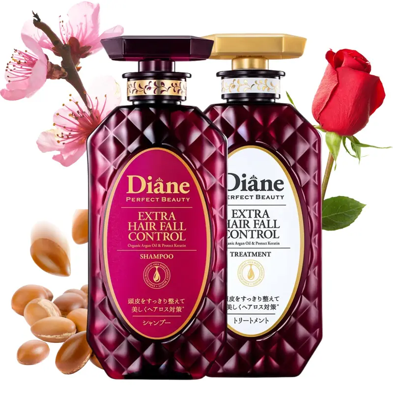 Moist Diane Lot Shampooing et Après-Shampooing Anti-Chute – Pour Femmes et Hommes – Argan, Kératine et Wasabi Japonica – 30,4 oz