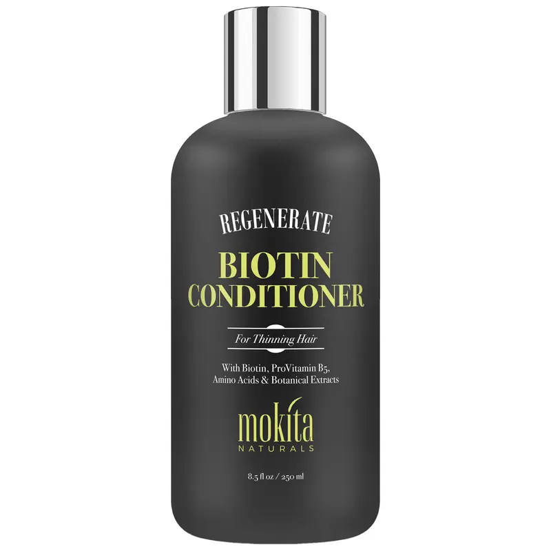 Mokita Naturals Après-Shampoing avec Biotine, ProVitamin B5 et Acides Aminés – Réparation et Hydratation Profonde pour Tous les Types de Cheveux - 8,5 oz