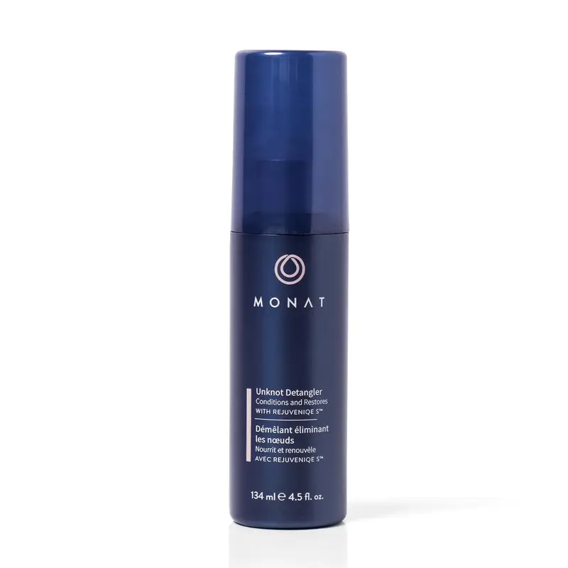 MONAT Démêlant Unknot Infusé Rejuveniqe S – Spray Léger, Anti-Frisottis, Cheveux Colorés Protégés – 134 ml