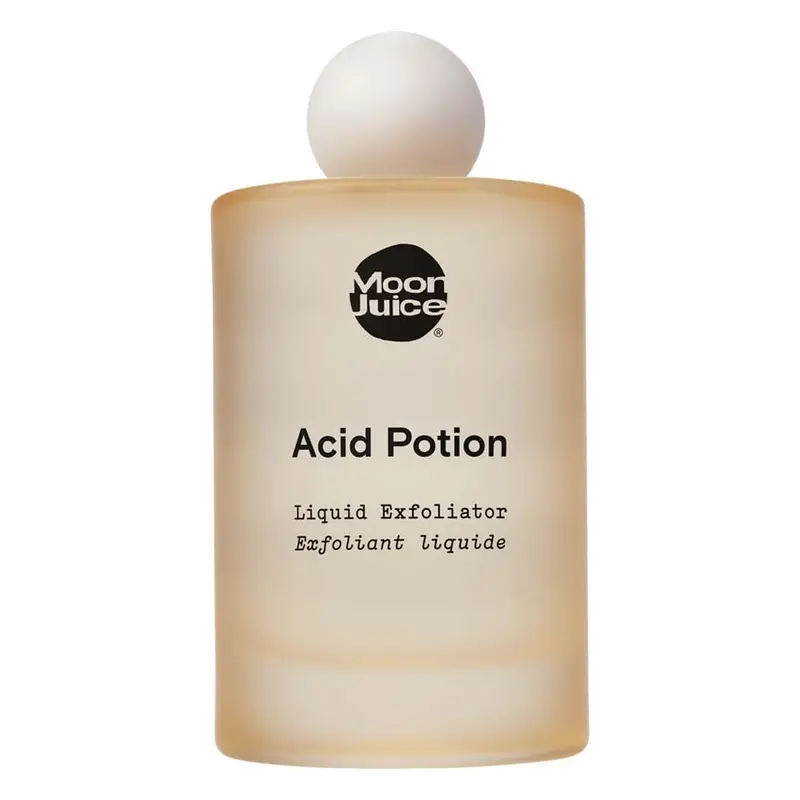 Moon Juice Acid Potion – Exfoliant Liquide 25% AHA/BHA avec Reishi et Niacinamide – Débouche les pores, lisse la peau et hydrate – 3,3 fl oz
