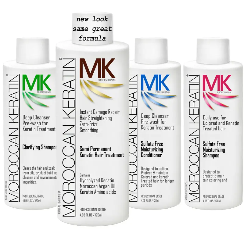 MOROCCAN KERATIN – Traitement Kératine Cheveux, Lissage Durable 4–6 mois (4 pièces)