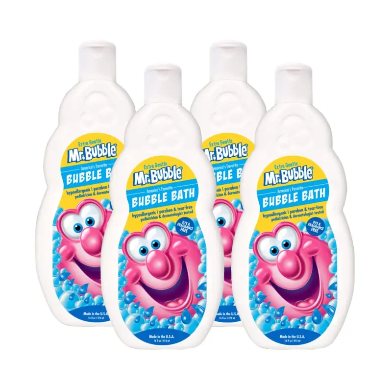 Mr. Bubble Bain Extra Doux – Pack 4, Douceur hypoallergénique